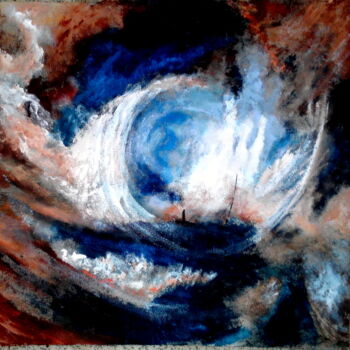 Malarstwo zatytułowany „the-storm-48x46.jpg” autorstwa Unknown Artist, Oryginalna praca, Olej