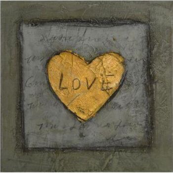 Painting titled "Love Heart" by Unknown Artist, Original Artwork