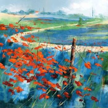 Peinture intitulée "Les coquelicots" par Unknown Artist, Œuvre d'art originale