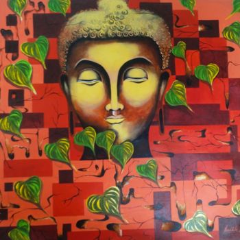 Painting titled "Buddha II" by Unnati S Khare, Original Artwork, Acrylic