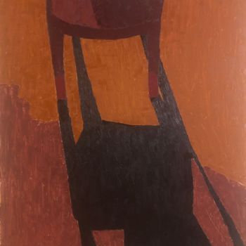 Schilderij getiteld "chair" door Uno Dimas, Origineel Kunstwerk, Olie