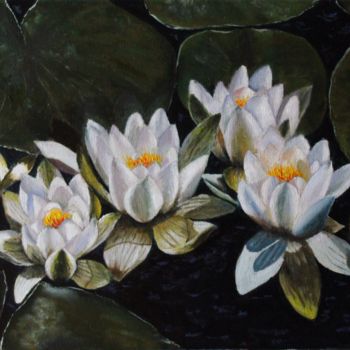Pintura intitulada "Водяные лилии" por Iryna Budai, Obras de arte originais, Óleo