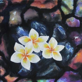 Painting titled "Tropical colours" by Iryna Budai, Original Artwork, Oil