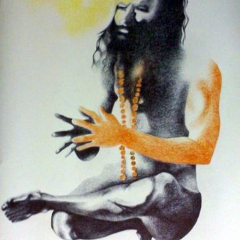 Disegno intitolato "Life 70" da Upasna Bajpai Tripathi, Opera d'arte originale, Inchiostro