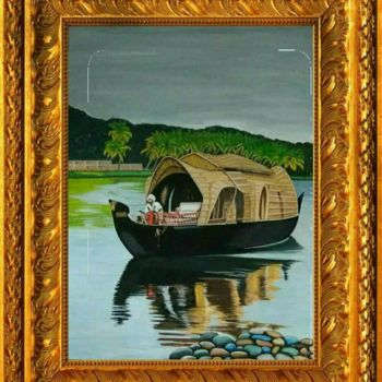 Painting titled "Incredible kerala" by Chandan Mondal, Original Artwork, Acrylic