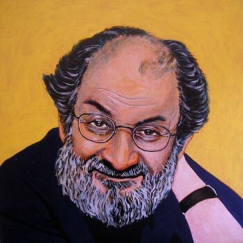 Painting titled "salman rushdie" by Uriel Vallois, Original Artwork