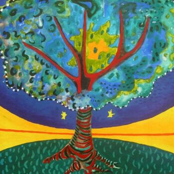 Peinture intitulée "arbre horizon" par Uriel Vallois, Œuvre d'art originale