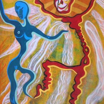 Pintura titulada "danse macabre" por Uriel Vallois, Obra de arte original