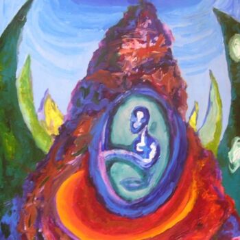 Painting titled "in utero" by Uriel Vallois, Original Artwork