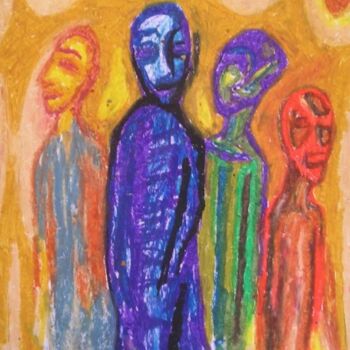 Dessin intitulée "gens" par Uriel Vallois, Œuvre d'art originale