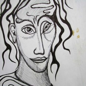 Drawing titled "stoul" by Uriel Vallois, Original Artwork