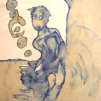Dibujo titulada "tam tam" por Uriel Vallois, Obra de arte original