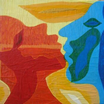 Painting titled "kiss kuss" by Uriel Vallois, Original Artwork