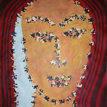 Painting titled "femme puzzle" by Uriel Vallois, Original Artwork