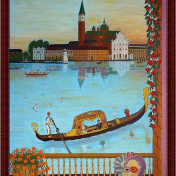 Schilderij getiteld "Venecy, Italy. Вене…" door Alexandr Urnev, Origineel Kunstwerk, Olie