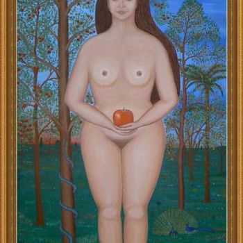 Peinture intitulée "Eva, Ева." par Alexandr Urnev, Œuvre d'art originale, Huile