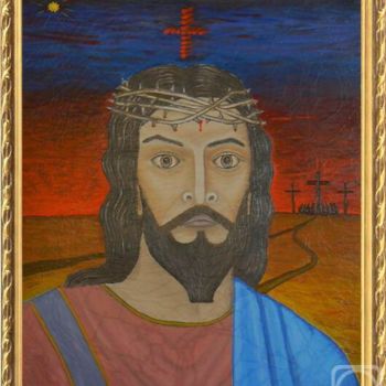 Painting titled "Иисус Христос. Утро…" by Alexandr Urnev, Original Artwork, Oil