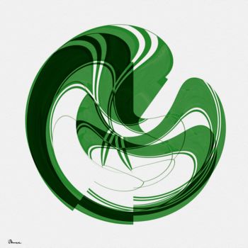 「Green up stadium」というタイトルのデジタルアーツ Uro Banneraによって, オリジナルのアートワーク, デジタル絵画