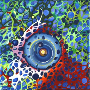 Painting titled "Pixel out form 3" by Ursula Daeppen (La Orsa), Original Artwork, Acrylic