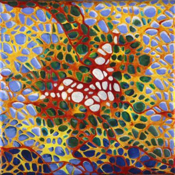Malerei mit dem Titel "Pixel out form 4" von Ursula Daeppen (La Orsa), Original-Kunstwerk, Acryl