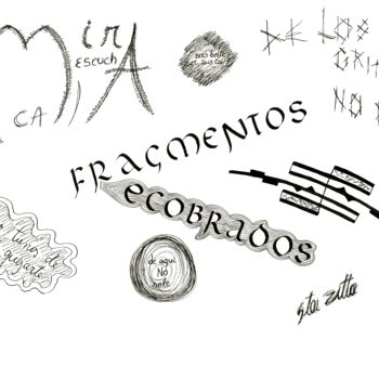 Desenho intitulada "fragmentos-recobrad…" por Úrsula San Cristóbal, Obras de arte originais, Outro