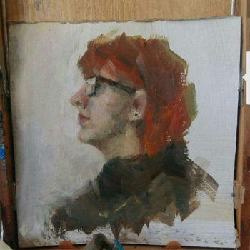 Painting titled "Sketch" by Anna Peshkova, Original Artwork, Oil