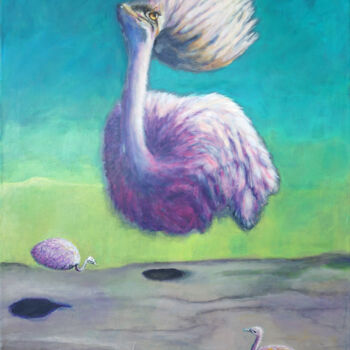 Картина под названием "Run, Baby, run" - Utaellamarie Peter, Подлинное произведение искусства, Акрил