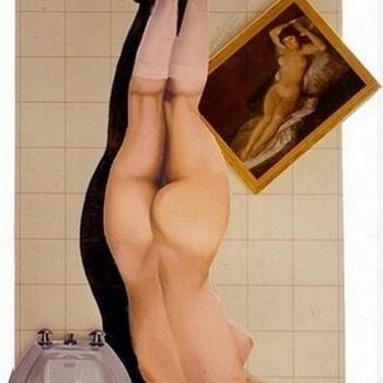 「AU BOUDOIR SADIEN :…」というタイトルの絵画 Utreraによって, オリジナルのアートワーク, オイル
