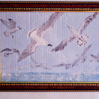 Peinture intitulée "Чайки" par Iuliia Naivert, Œuvre d'art originale, Huile