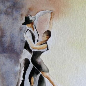 Malarstwo zatytułowany „Tango” autorstwa Les Aquarelles D’Uve, Oryginalna praca