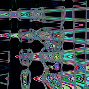 Digitale Kunst getiteld "Digital Glitch-9183" door Uwe Bauch, Origineel Kunstwerk, 2D Digital Work