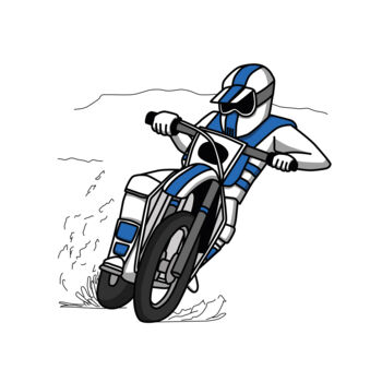 Arte digital titulada "Motocross" por V Karaba, Obra de arte original, Trabajo Digital 2D