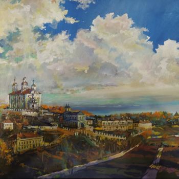 「Смоленск. Smolensk」というタイトルの絵画 Владимир Курьяков (Vladimir Kuryakov)によって, オリジナルのアートワーク, オイル