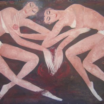 Pintura titulada ""Fusion dansante" (…" por Laurent V, Obra de arte original, Oleo