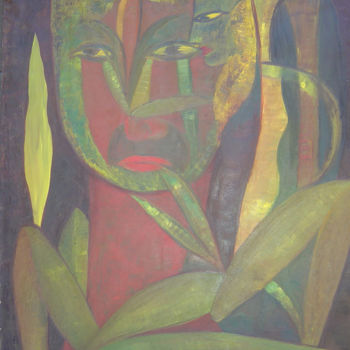 Painting titled ""Géni" (par Firmin…" by Laurent V, Original Artwork, Oil
