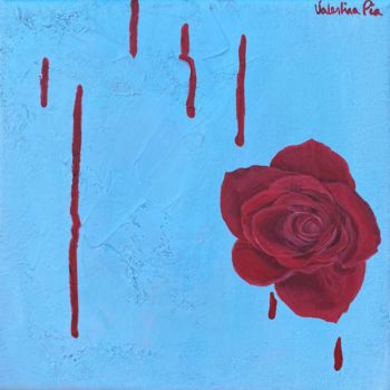 Картина под названием "Moon Rose #1" - Valentina Pia, Подлинное произведение искусства, Акрил