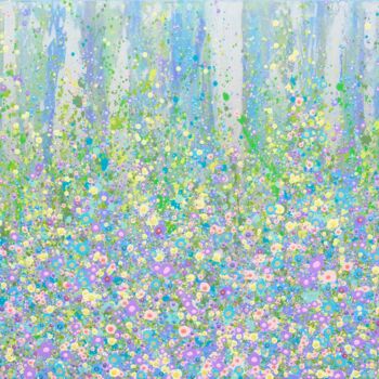 Картина под названием "Flowers painting, A…" - Valentina Pufe, Подлинное произведение искусства, Акрил