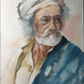 Painting titled "Afghan" by Valerie Sorbets, Original Artwork, Watercolor