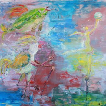 Pittura intitolato "Весенний променад" da Vaceslav Li, Opera d'arte originale, Olio