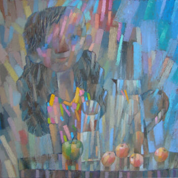 Картина под названием "СТАКАН МОЛОКА, ЧЕТЫ…" - Вячеслав Пименов, Подлинное произведение искусства, Масло
