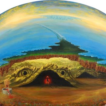 Peinture intitulée "Atlantis rising" par Vaclav Vaca, Œuvre d'art originale, Huile