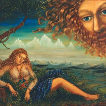 Картина под названием "Tear of love" - Vaclav Vaca, Подлинное произведение искусства, Масло