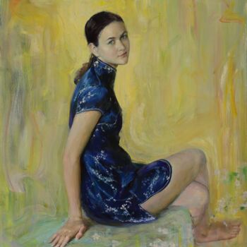 Malerei mit dem Titel "Ekaterina" von Vadim Chazov, Original-Kunstwerk, Öl