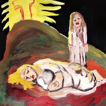 Pittura intitolato "La Mort Des Pauvre" da Vadim Korniloff, Opera d'arte originale, Acrilico