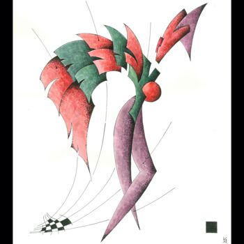 Disegno intitolato "SWAN LAKE. EPISODE…" da Vadim Ponomarenko, Opera d'arte originale, Acquarello