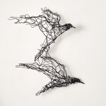 Sculpture titled "Bird" by Vadim Studenov, Original Artwork, Metals