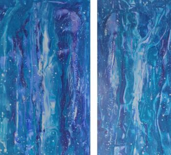 Pittura intitolato "Cosmic water" da Vafa Majidli, Opera d'arte originale, Acrilico