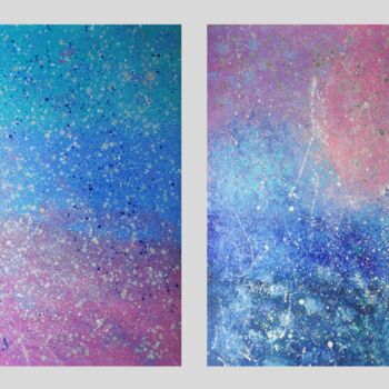 Pittura intitolato ""Stars in colorful…" da Vafa Majidli, Opera d'arte originale, Acrilico