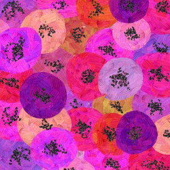 Incisioni, stampe intitolato "Colorful Poppies -…" da Vafa Majidli, Opera d'arte originale, Stampa digitale