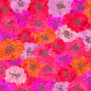 Printmaking titled "Colorful Poppies 2…" by Vafa Majidli, Original Artwork, Digital Print